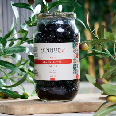 AZ TUZLU GEMLİK KURU SELE SİYAH ZEYTİN 600gr - Zennup