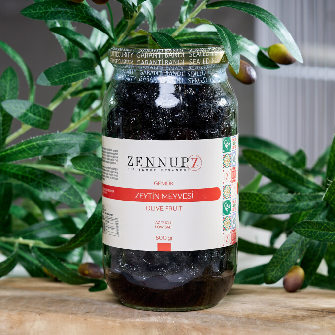 AZ TUZLU GEMLİK KURU SELE SİYAH ZEYTİN 600gr - 4